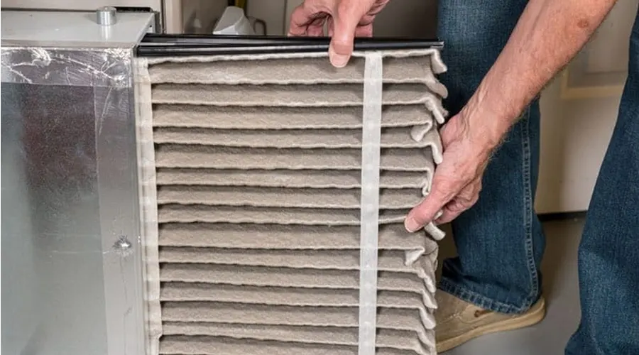 dirty clogged filters in heating system