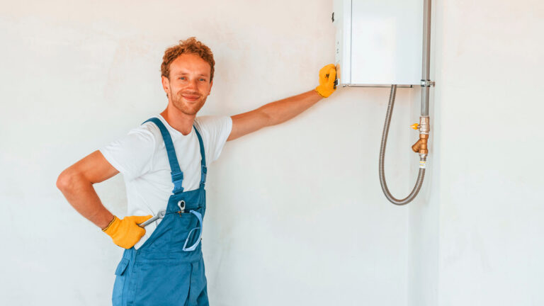 professional troubleshooting an inefficient water heater 1