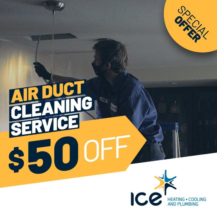 Air duct cleaning service $50 off